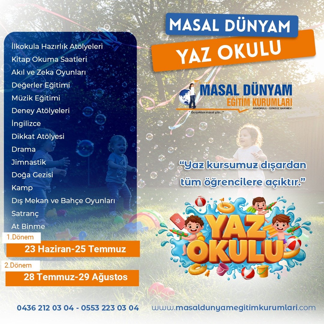 MASAL DÜNYAMDA YAZ OKULU HEYECANI BAŞLIYOR